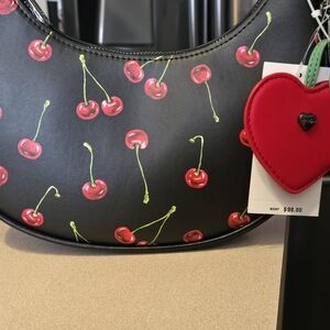 Betsey Johnson Black Lined Handbag